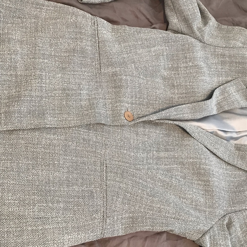 Bluish-light Gray Tweed Maxi Dress Coat ~ NWOT - Picture 6 of 14